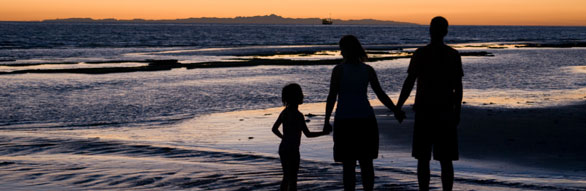 Family at sunset
